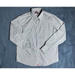 Untuckit Wrinkle Free Shirt Mens Large Gray Button Up Long Sleeve Cotton